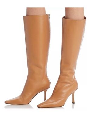 Jimmy Choo Agathe 85 Boots Tan / Biscuit Color Size 38 / 7.5 🆕 New
